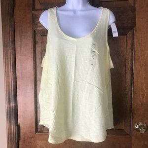 NWT GAP Yellow Curved Hem Forever Soft Tank XX-Large